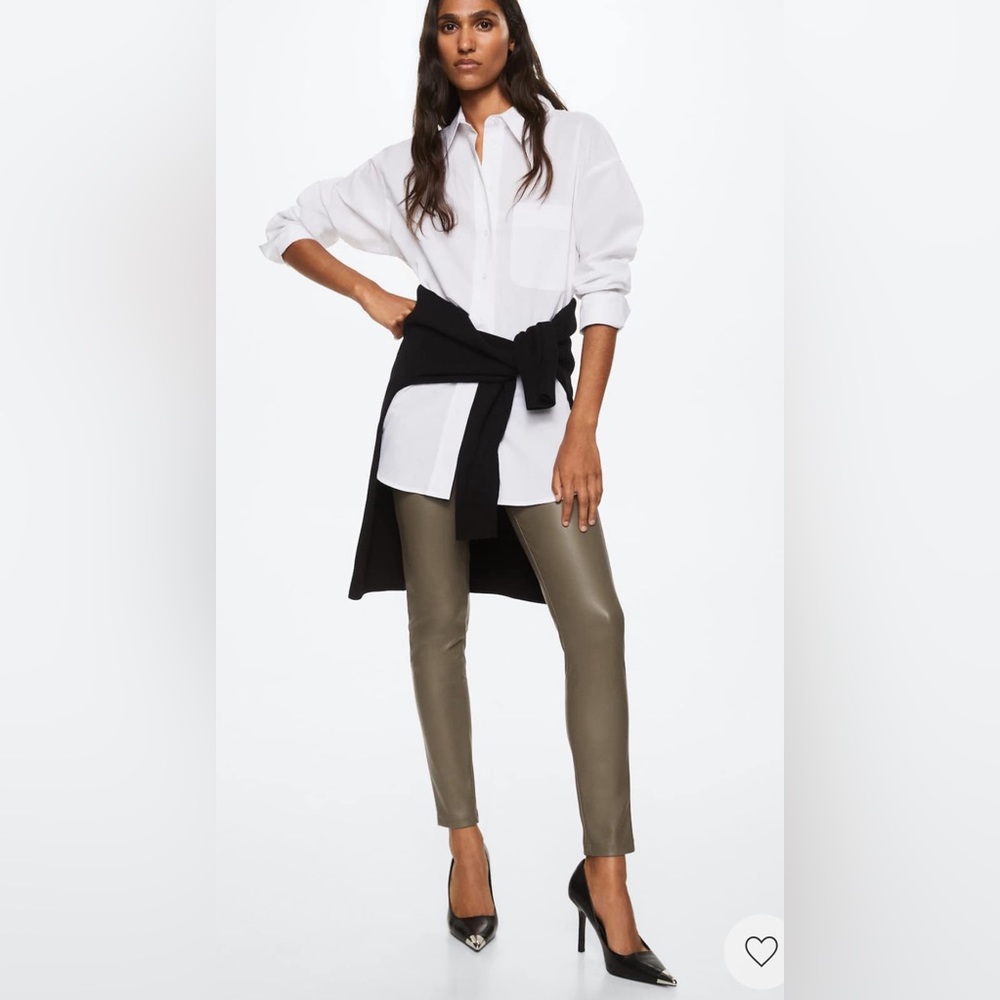 Mango faux leather leggings